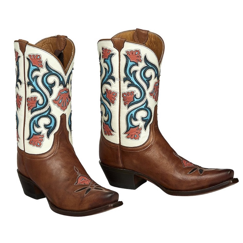 Lucchese floral cowboy/cowgirl boots. Worn a few times, excellent condition.